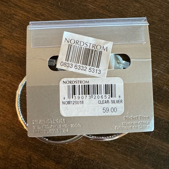 Nordstrom Pavé Cubic Zirconia Hoop Earrings - Picture 5 of 6